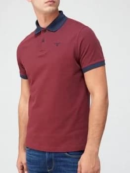 Barbour Sports Polo With Contrast Collar - Red