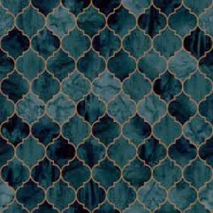 Contour Antibac Tegula Teal Wallpaper Paper