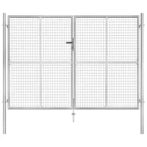 Vidaxl Garden Gate Galvanised Steel 306X225cm Silver