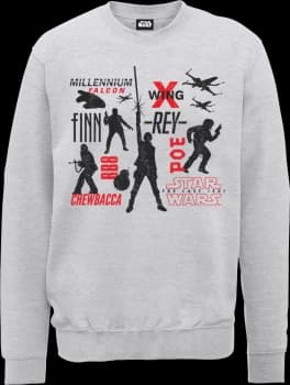 Star Wars The Last Jedi Rebels Mens Grey Sweatshirt - XL - Grey