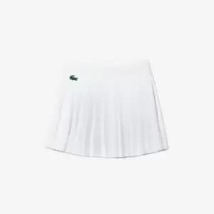 Womens Lacoste SPORT Built-In Shorty Pleated Tennis Skirt Size 10 White / Green