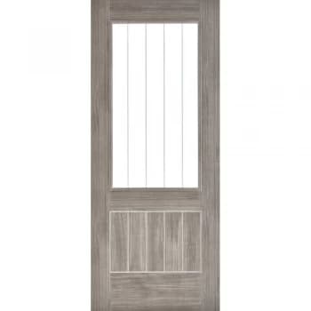 LPD Mexicano Fully Finished Light Grey Glazed Internal Door - 1981mm x 686mm (78 inch x 27 inch)