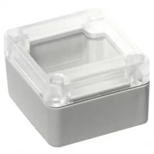 Hammond RP1025C Watertight ABS Enclosure 65 x 60 x 40 Clear Lid Grey