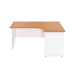 1600 X 1200 Panel Right Hand Radial Desk Nova Oak-White