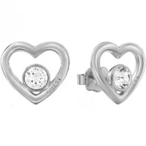 Ladies Guess Princess Silver Earrings