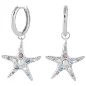 Olivia Burton Under The Sea Starfish Sparkle Huggies Silver