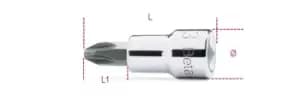 Beta Tools 910 PH 3/8" Square Drive Phillips Bit Socket Driver PH1 009100471