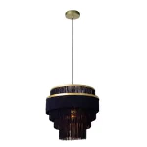 Extravaganza Frills Vintage Pendant Light - Ø42cm - 1xE27 - Matt Gold, Brass