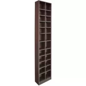 BLOCK - Tall Sleek 360 CD / 160 DVD Media Storage Tower Shelves - Dark Oak - Dark Oak