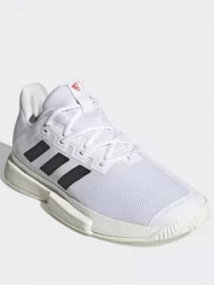 adidas Solematch Bounce Shoes, White/Black/Orange, Size 11.5, Men