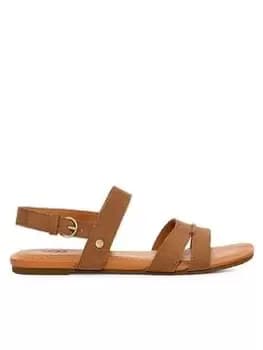 UGG Kaitie Slingback Flat Sandals - Chestnut, Brown, Size 5, Women