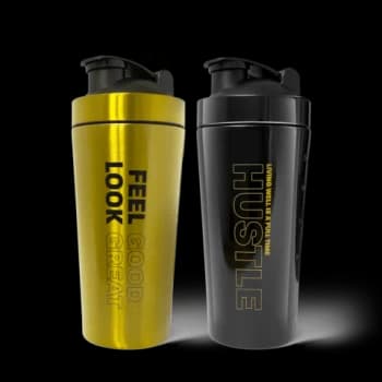 Protein World Metal Shaker - Black