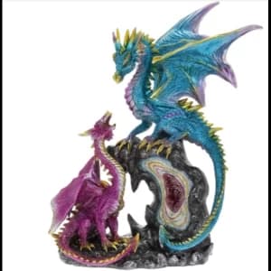Dragons Pink & Blue LED Figurine By Lesser & Pavey