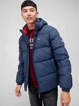 Tommy Jeans TJM Essential Down Fill Padded Jacket - Twilight Navy, Twilight Navy Size M Men