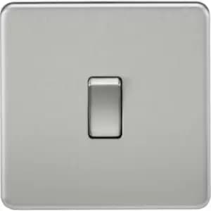 MLA Knightsbridge 10AX 1 Gang 2-Way Switch Brushed Chrome - SF2000BC