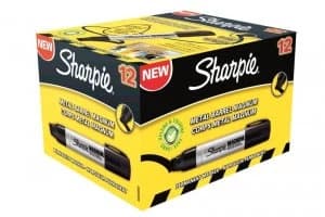 Sharpie Metal Perm Markr Xlrg Chisel Blk - 12 Pack
