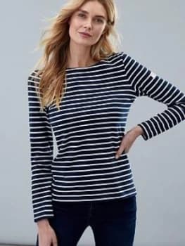 Joules Striped Harbour Top - Cream Navy, Cream/Navy, Size 10, Women