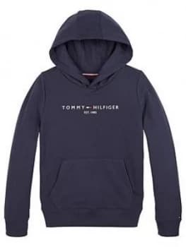 Tommy Hilfiger Boys Essential Logo Overhead Hoodie - Navy