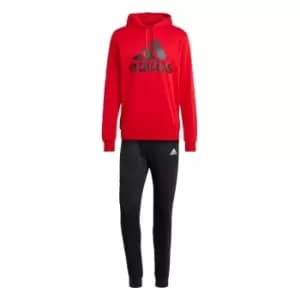 adidas Big Logo Terry Tracksuit Mens - Better Scarlet / Black / Black