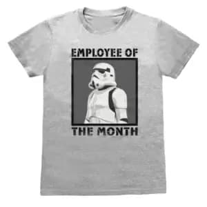 Star Wars Unisex Adult Employee Of The Month Stormtrooper T-Shirt (L) (Grey Heather)