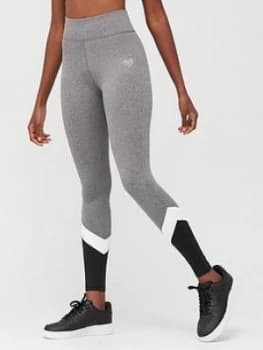 Pink Soda Ave Panel Leggings - Grey