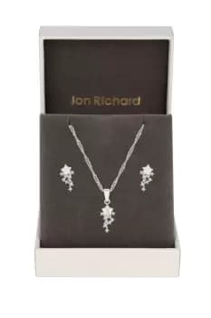 Rhodium Plated Cubic Zirconia Star Set - Gift Boxed