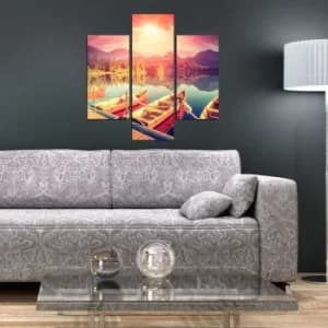 3MDF-089 Multicolor Decorative MDF Painting (3 Pieces)