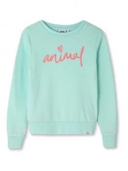 Animal Girls Mila Crew Neck Sweatshirt - Green