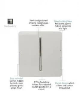Trendiswitch 1 Gang 2 Way 10 Amp Switch Std White