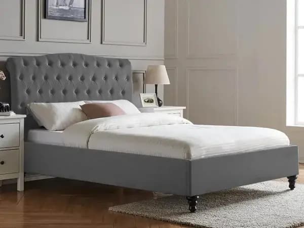 Limelight Rosa 5ft King Size Dark Grey Fabric Bed Frame