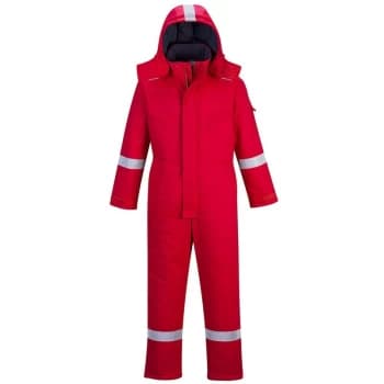 Portwest - FR53RERM - sz M FR Anti-Static Winter Coverall - Red