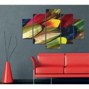 ST052 Multicolor Decorative MDF Painting (5 Pieces)