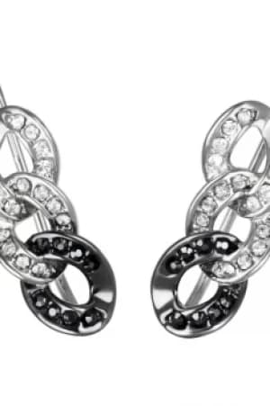 Ladies Karl Lagerfeld Silver Plated Ombre Chain Earrings 5378192