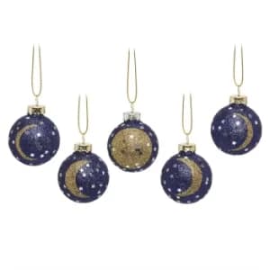 Phases of the Moon Mini Bauble (Set of 5)