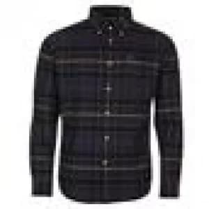 Barbour Mens Lutsleigh Tailored Shirt Navy Marl Medium