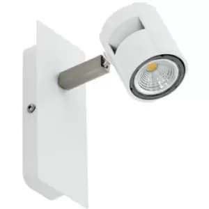 Netlighting Vergiano Single Spotlight White, Satin Nickel 3 Step Dimming