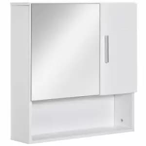 Kleankin Wall Mounted Bathroom Mirror Cabinet White