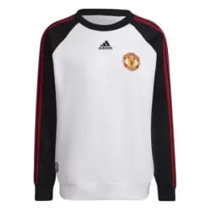 adidas Manchester United Teamgeist Crew Sweatshirt Mens - Black