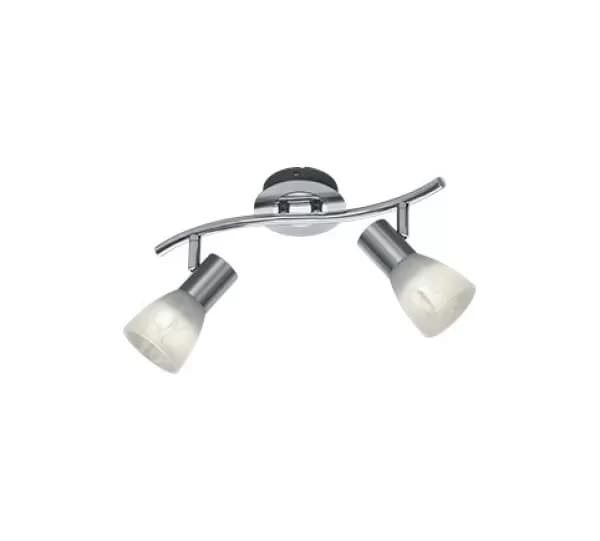 Levisto Modern 2 Light Twin Ceiling Spotlight Nickel Matt 3000K