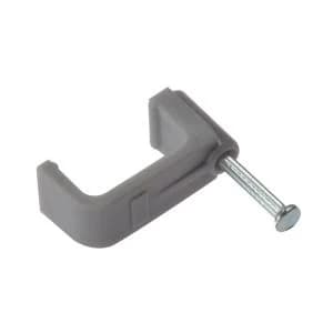 ForgeFix Cable Clip Flat Grey 1.00mm Box 100