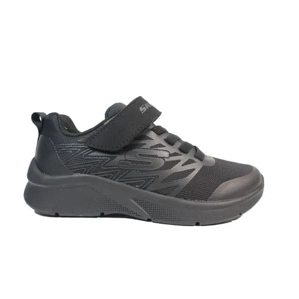 Skechers Boys Microspec Texlor Lightweight Trainers UK Size 1.5 (EU 34) Black SKE1954-BBK-1.5