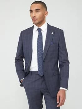 Ted Baker Sterling Check Jacket - Blue, Size 36, Men