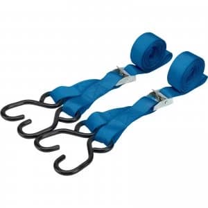 Draper Ratchet Tie Down Strap Set S Hooks 25mm 2.5m 125KG