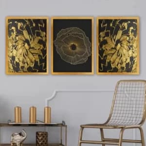 3AC174 Multicolor Decorative Framed Painting (3 Pieces)