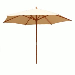 Charles Bentley 2.4m Marketplace Garden Parasol - Cream