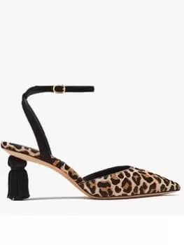 Kate Spade New York Voila Leopard Strappy Kitten Heel - Leopard