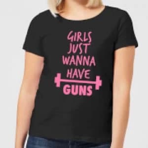 Girls Just Wanna have Guns Womens T-Shirt - Black - 3XL