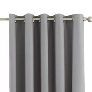 Riva Home Eclipse Blackout Eyelet Curtains (46 x 72" (117 x 183cm)) (Silver)