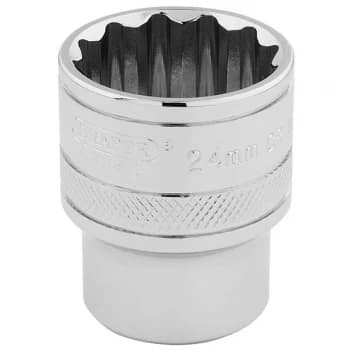 Draper 1/2" Drive Hi Torq Bi Hexagon Socket Metric 1/2" 24mm