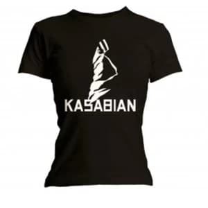 Kasabian Ultra Black Skinny Ladies Black T Shirt: Large